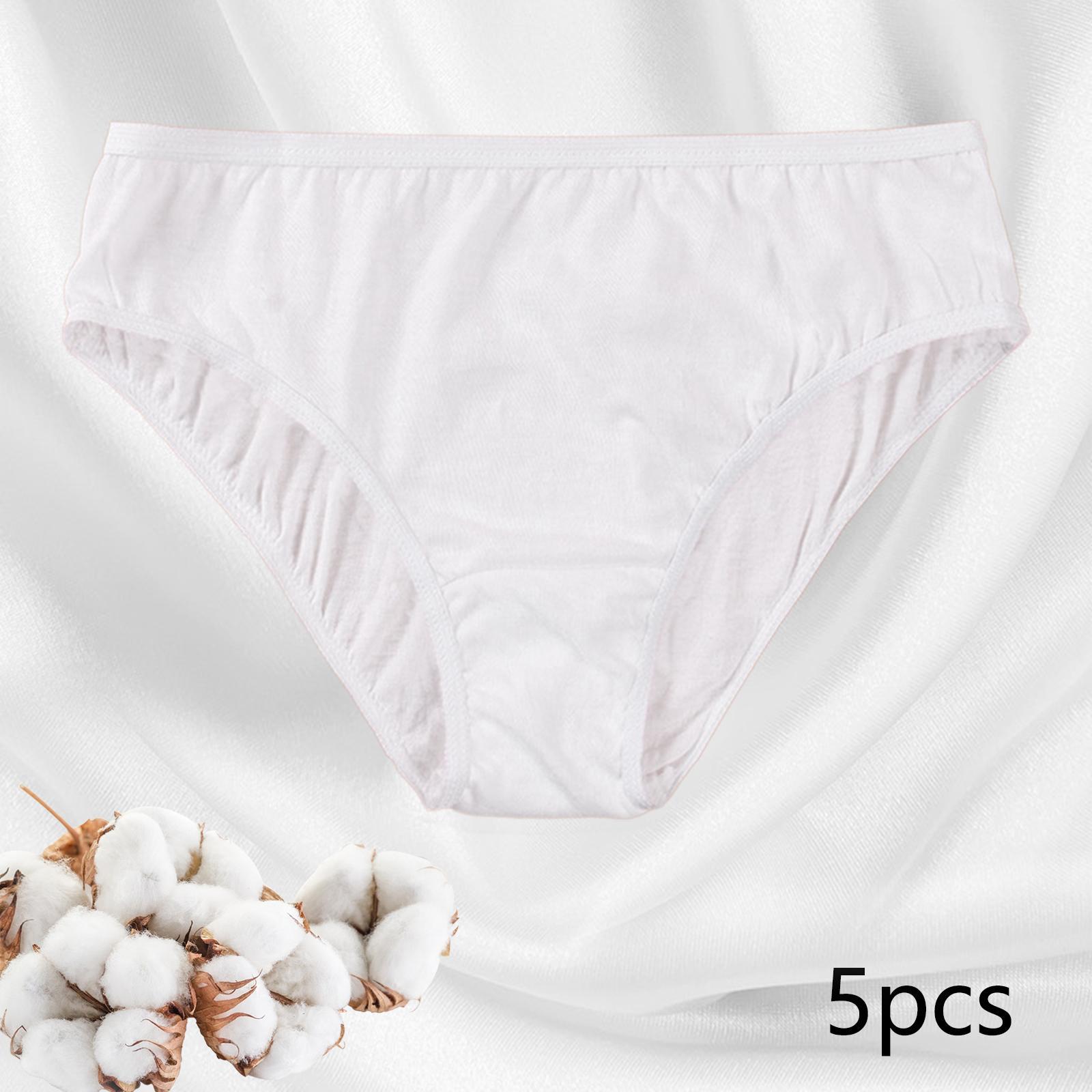5 Pieces Women Disposable Underwear Panties Soft Breathable for Spa