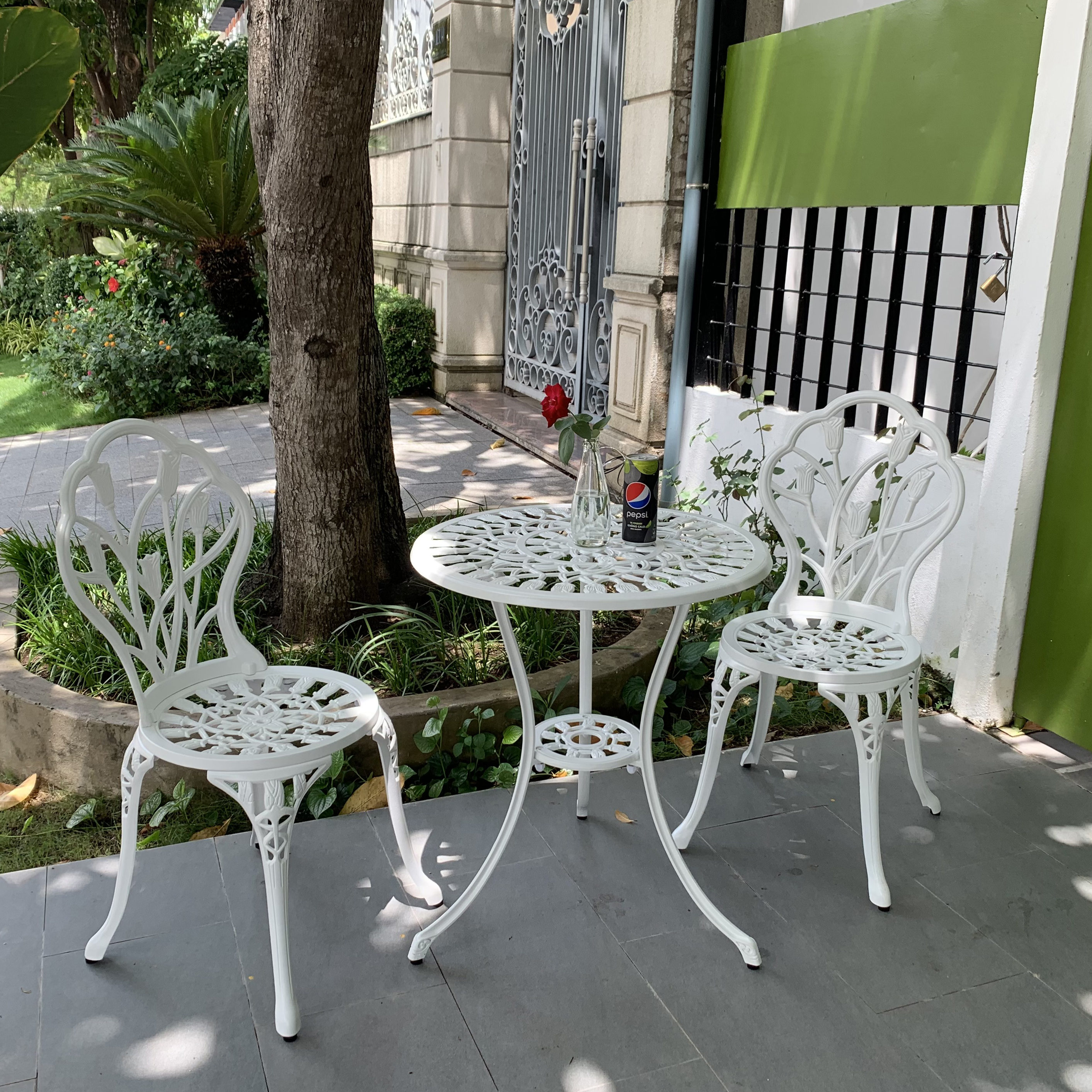 Bộ Bàn Ghế Sân Vườn Nhôm Đúc BG-12