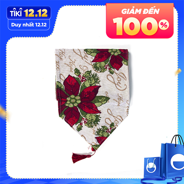 Khăn trải bàn table runner, trang trí bàn ăn tiệc giáng sinh