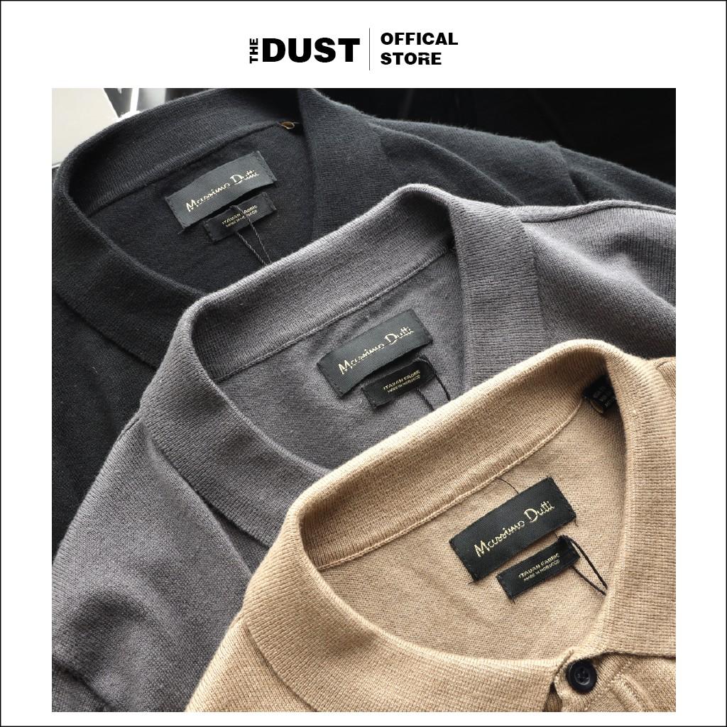 Áo len nam ngắn tay cổ bẻ phối tay MS, chất len cao cấp, phong cách trẻ trung lịch lãm - THE DUST