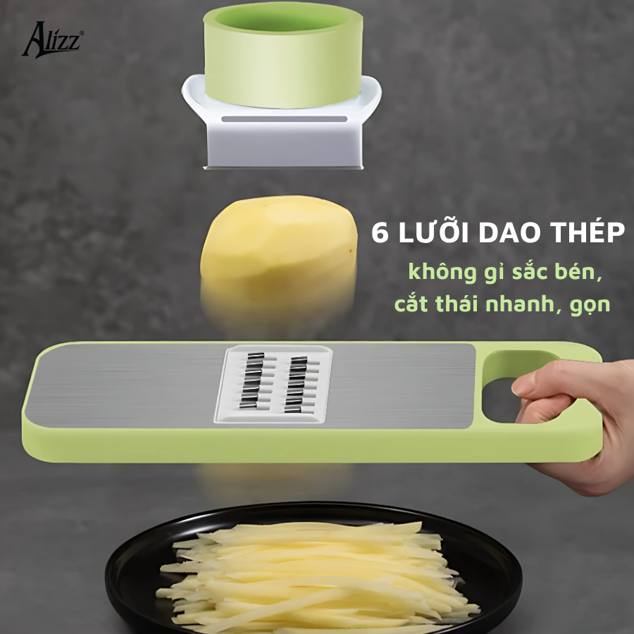 Dụng cụ cắt rau củ đa năng 6 dao dễ dàng sử dụng mẫu mã đẹp