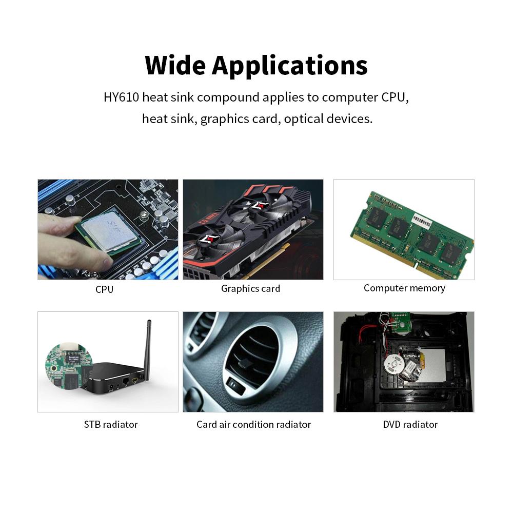 Keo tản nhiệt Keo dán CPU Silicone cho tất cả các bộ làm mát HY610
