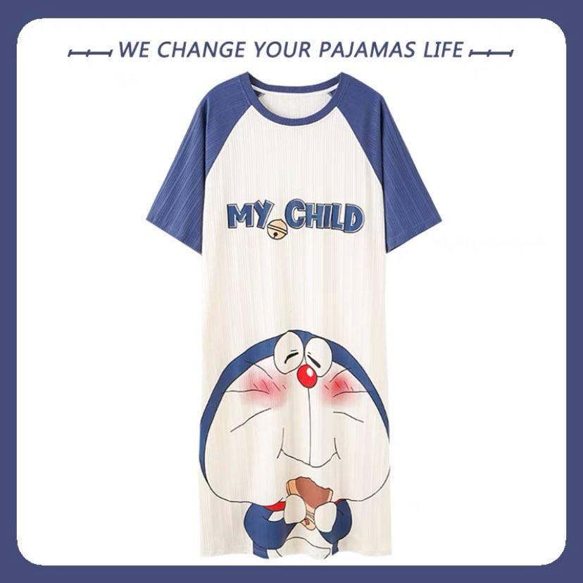 Váy Cotton Cổ Tròn