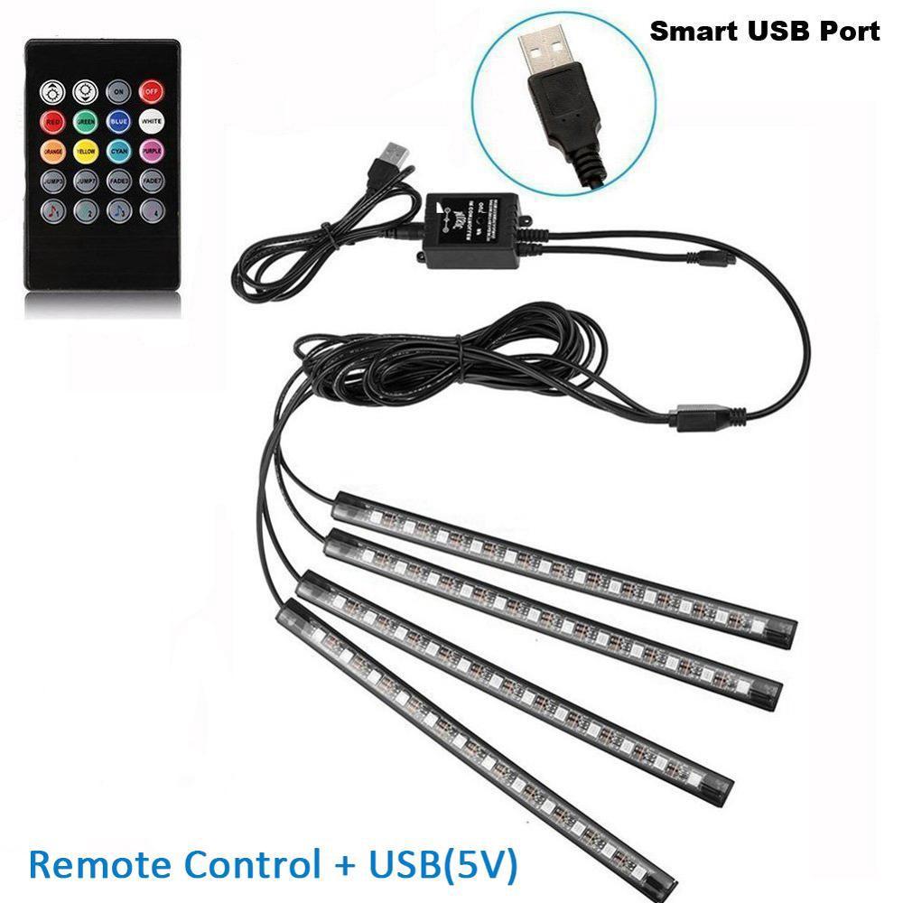 Dây Đèn Led 8 Màu Chống Nước Trang Trí Nội Thất Xe Hơi