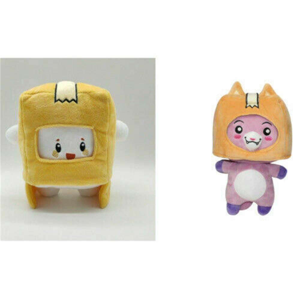 Zhenwei Lankybox Hộp Đựng Tai Nghe Cáp Sạc Tròn Foxy Đá Sang Trọng Đồ Chơi Có Thể Tháo Rời Hoạt Hình Cáo Búp Bê Nhồi Bông Lankybox Cát Đá Sang Trọng Búp Bê Trẻ Em Quà Tặng Dễ Thương Gối