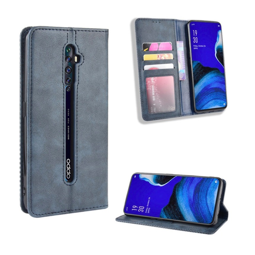 Bao da Flip Wallet Leather dạng ví đa năng siêu bền siêu êm dành cho OPPO Reno2 F