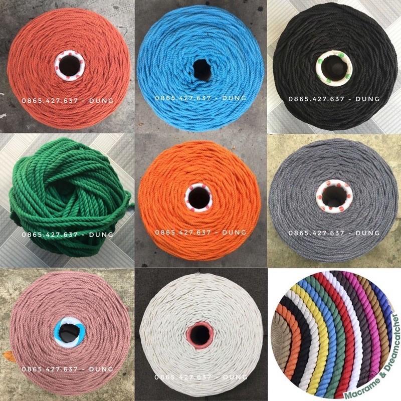 Dây Thừng Macrame Màu 3mm-5mm Cotton - Full Colour, Đủ Size | Macrame &amp; Dreamcatchera