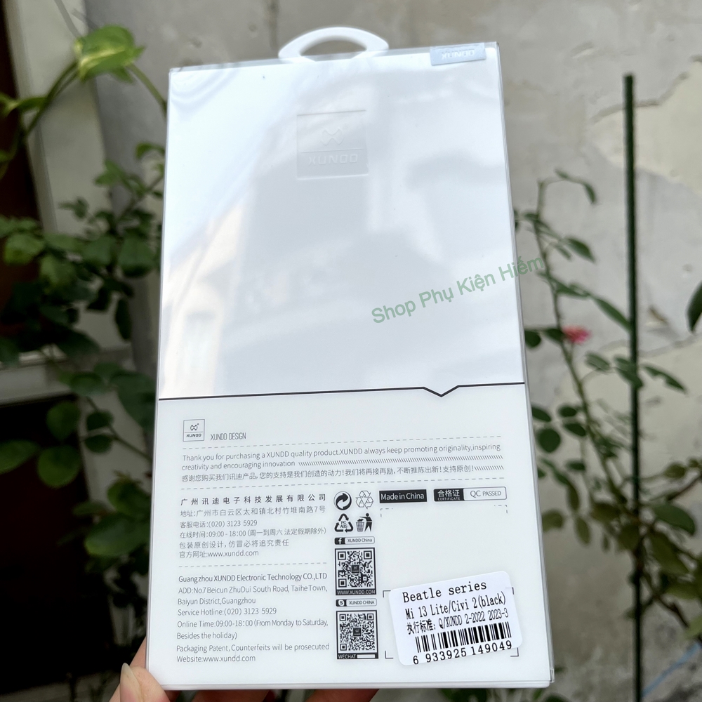 Ốp lưng dành cho Xiaomi 13 Lite - Civi 2 cao cấp Xundd - Hàng nhập khẩu