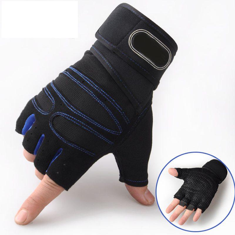 Găng tay đàn hồi tập thể dục Găng tay tập thể dục thể thao hạng nặng Găng tay nâng tạ Huấn luyện thể hình Găng tay thể dục thể thao Găng tay một cỡ Color: blue Size: One Size