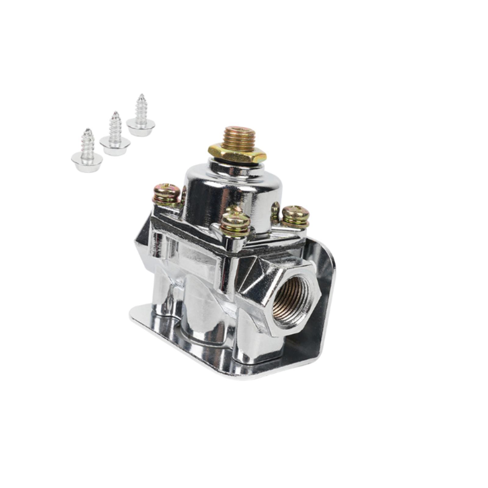 Carbureted Fuel Pressure Regulator Replacement Parts /8" NPT Ports Adjustable Fuel Regulator for Carburetors Engine Durable Parts