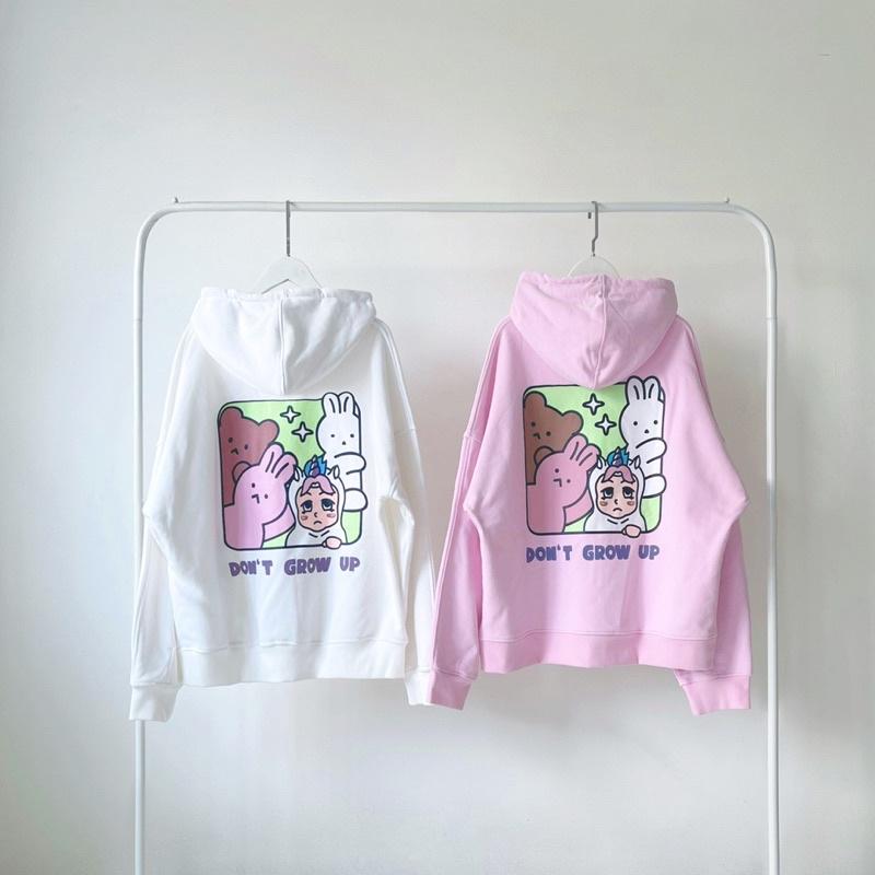 UPZ Áo Khoác Hoodie Dây Kéo Dont Grow Up