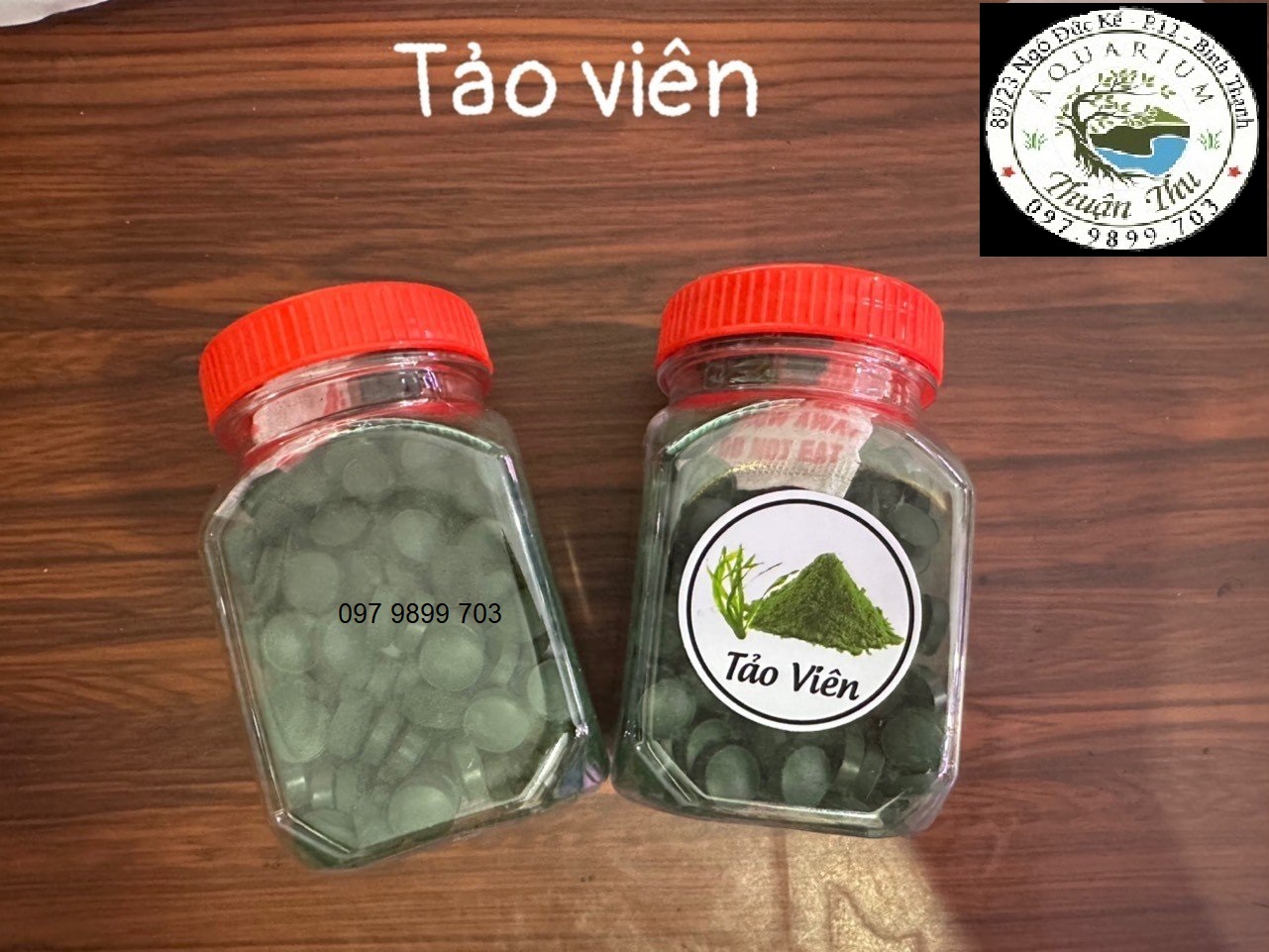 Tảo bột tảo viên nuôi cá, bobo, artemia sinh khối - Thức ăn cá cảnh Tảo Xoắn Viên Spirulina