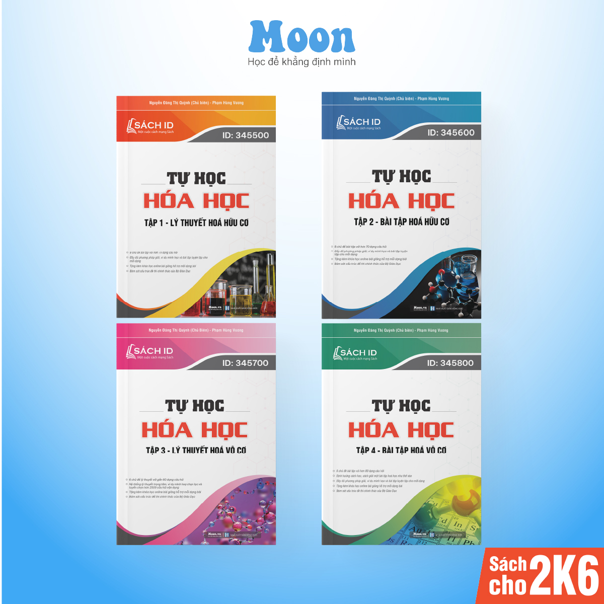 Bộ 4 quyển sách ID môn Hóa luyện thi THPT Quốc gia.