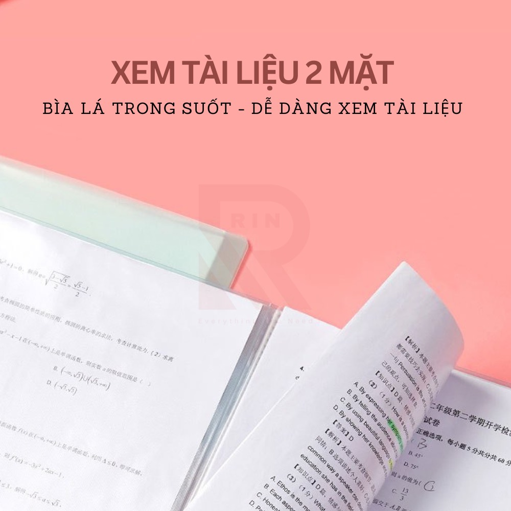 File đựng tài liệu lá A4 / Túi tài liệu lá A4 20-40-60 lá – lưu trữ tài liệu