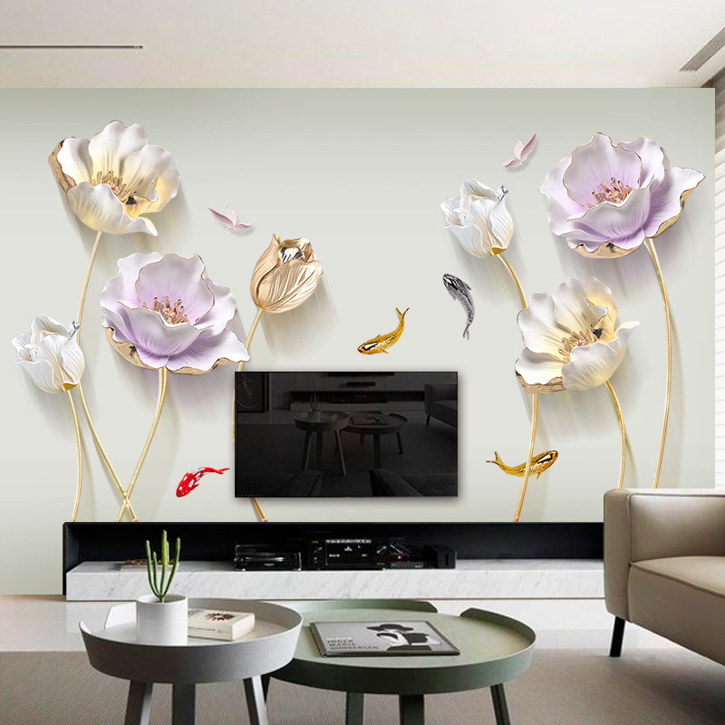 Decal dán tường HOA TULIP 3D CH2007