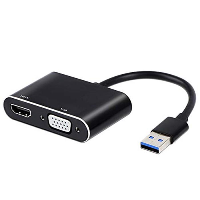 Cáp chuyển USB 3.0 ra HDMI và VGA cho máy tính, Laptop - Window 7 trở lên - Hồ Phạm