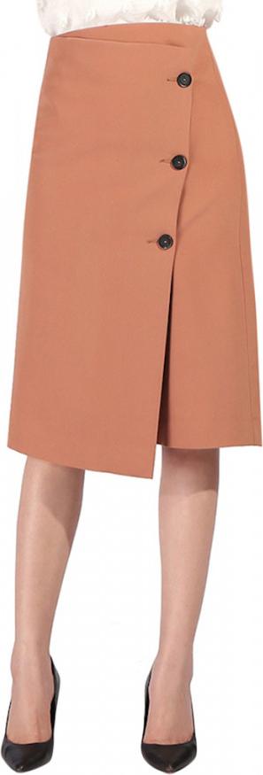 Chân Váy Nữ Midi Đắp Vạt Lệch De Leah