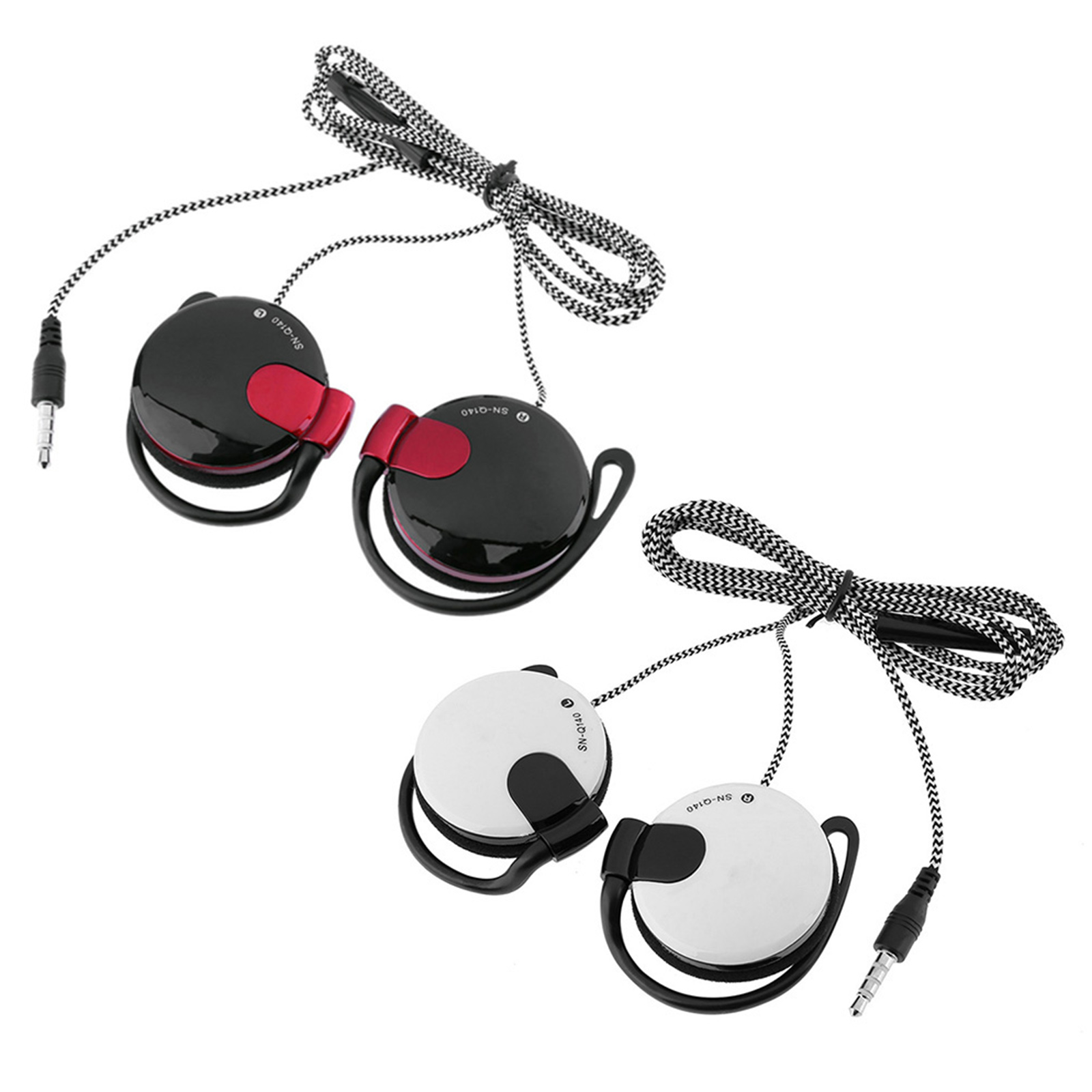 Tai Nghe Thể Thao Chơi Game Có Dây 3,5 Mm Có Móc Tai Và Micrô Điều Khiển Nội Tuyến