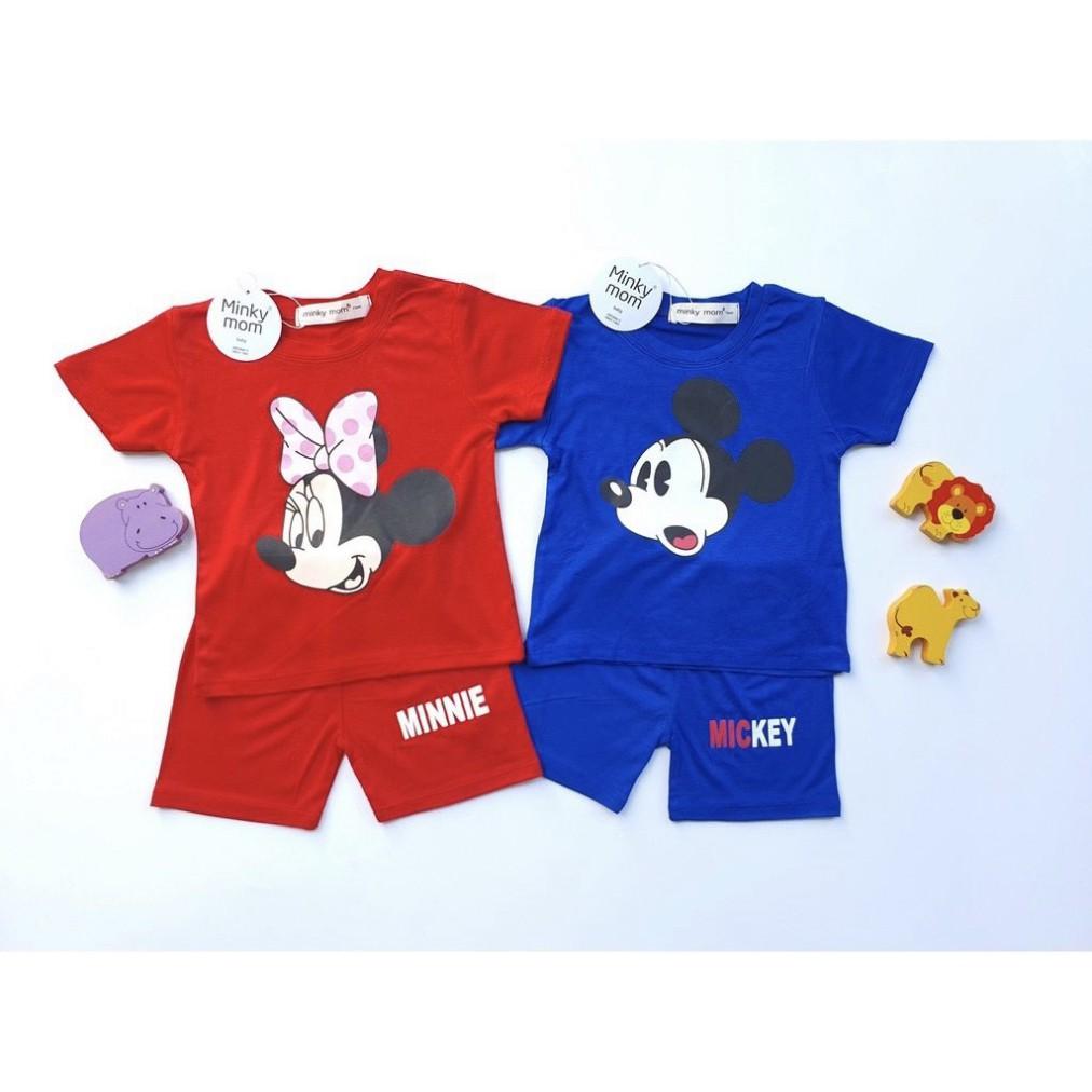 Bộ cộc tay cho bé Bộ cộc tay DISNEY cho bé trai bé gái chất thun lạnh cao cấp siêu mềm siêu mát
