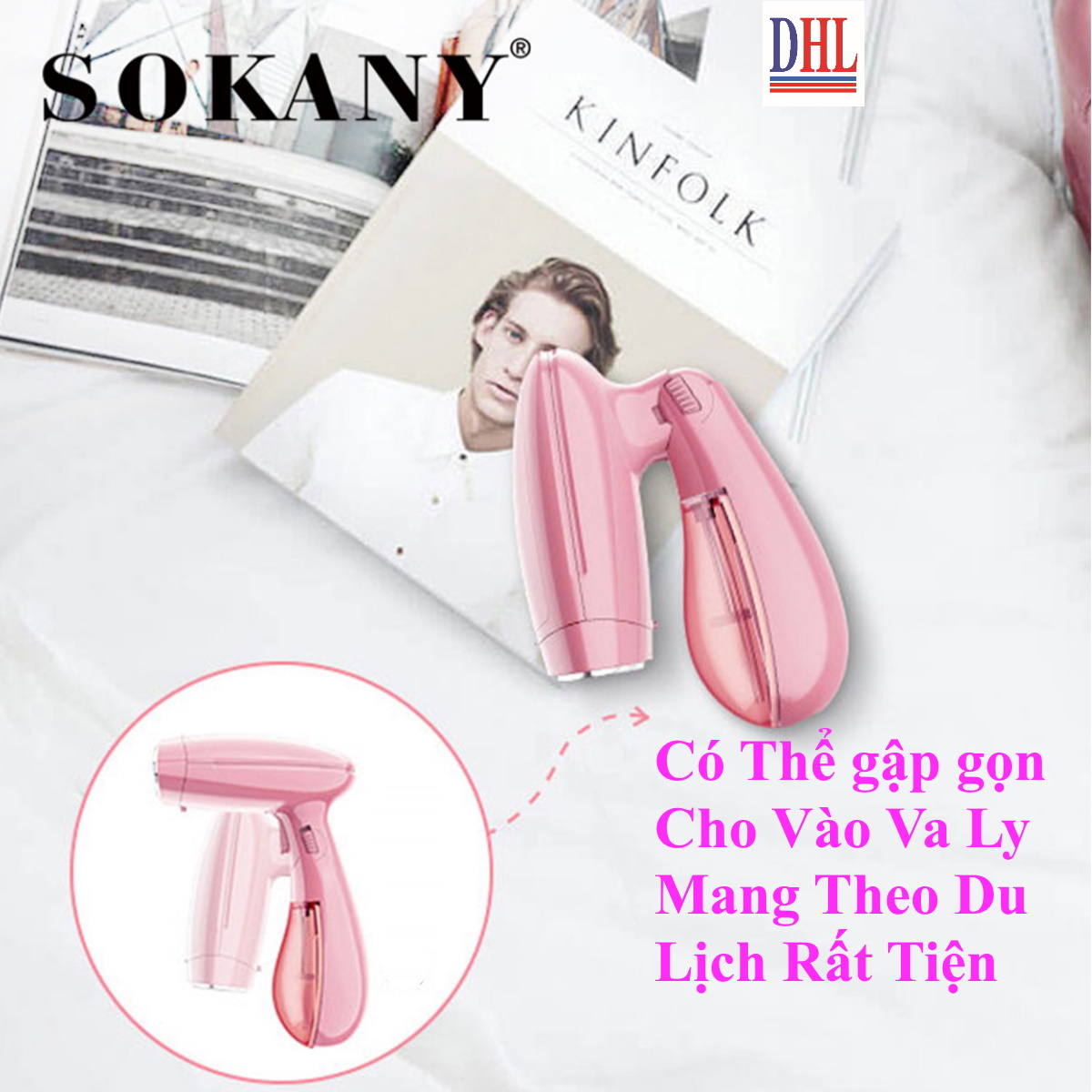 Bàn là bàn ủi hơi nước cầm tay SOKANY 3060 công suất 1500W hàng chính hãng