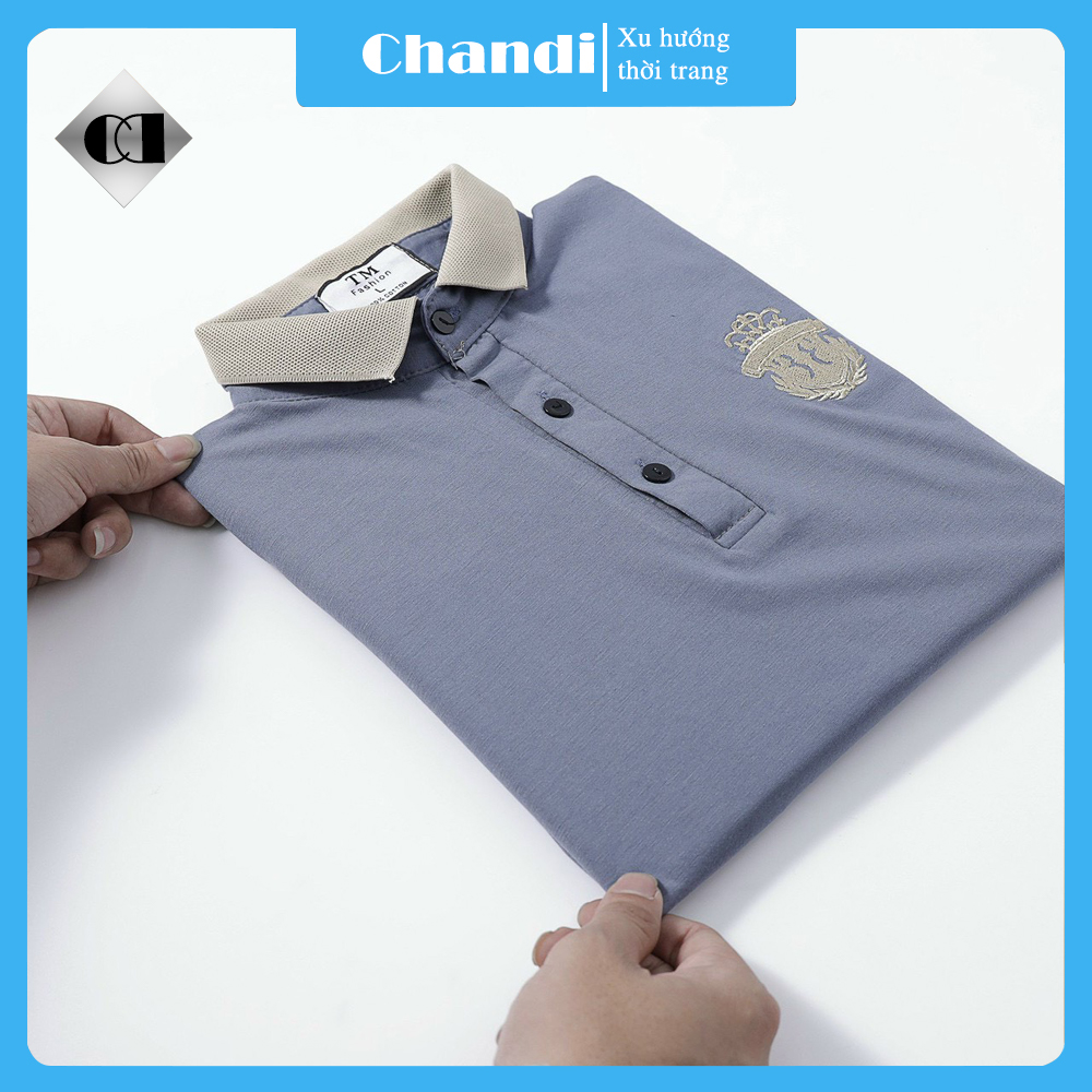 Áo Thun Nam Ngắn Tay Có Cổ Chandi, Chất Thun Cotton Xịn Thấm Hút Mồ Hôi Mẫu Mới Hot Trend NB3
