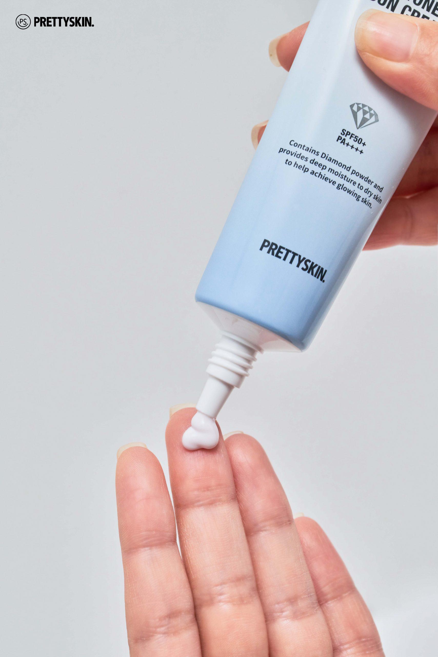 Kem chống nắng kim cương Diamond Pure Pink Tone-up Sun Cream SPF50+PA++++ Prettyskin 50ml