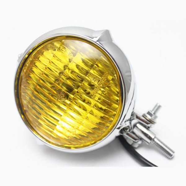 Motorcycle 4" Headlight Amber Light Lamp for
