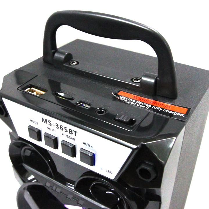 LOA GỖ BLUETOOTH XÁCH TAY CÓ ĐÈN LED MSAT