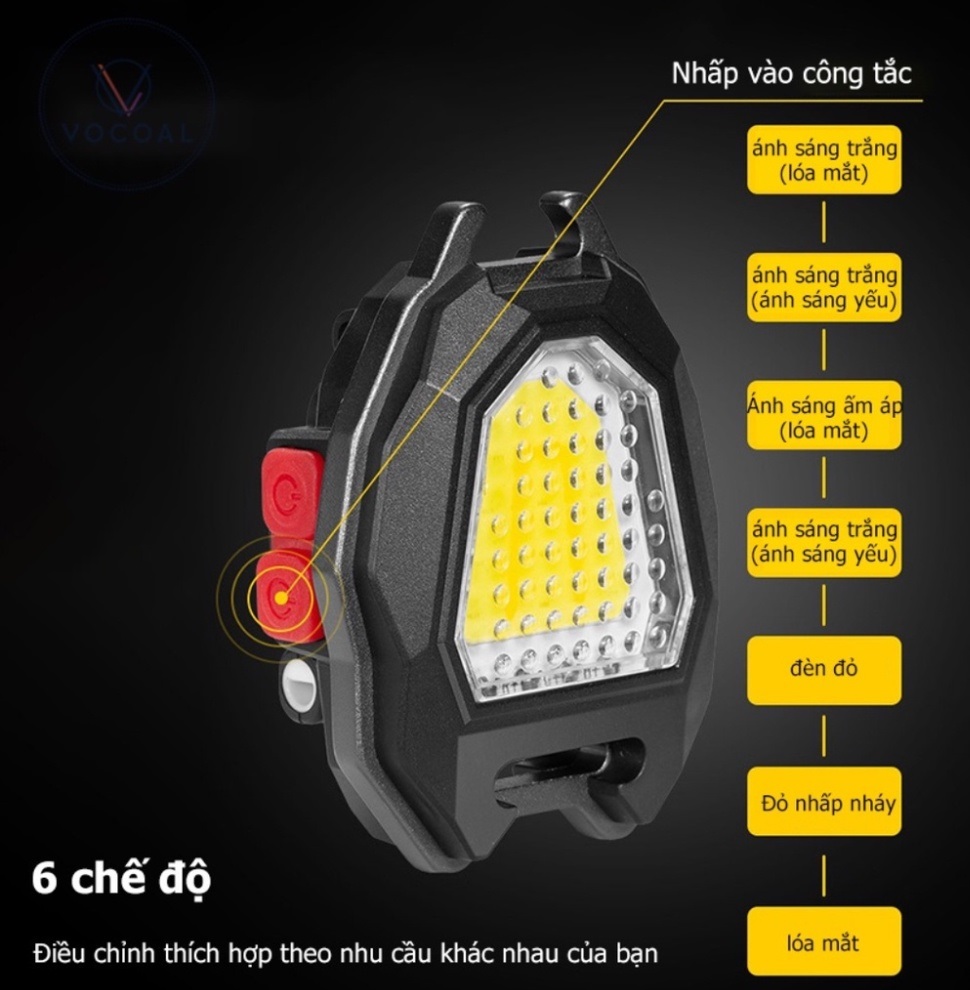 Đèn pin móc khóa đa năng mini 5in1, đèn led siêu sáng, pin sạc, có nam châm, còi cảnh báo - Hàng chính hãng