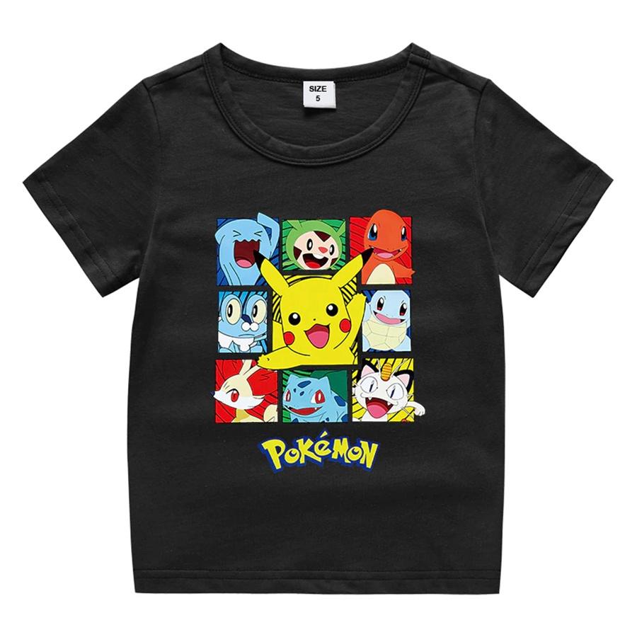 Áo thun cho bé pokemon, 7 màu áo, có size người lớn, Anam Store