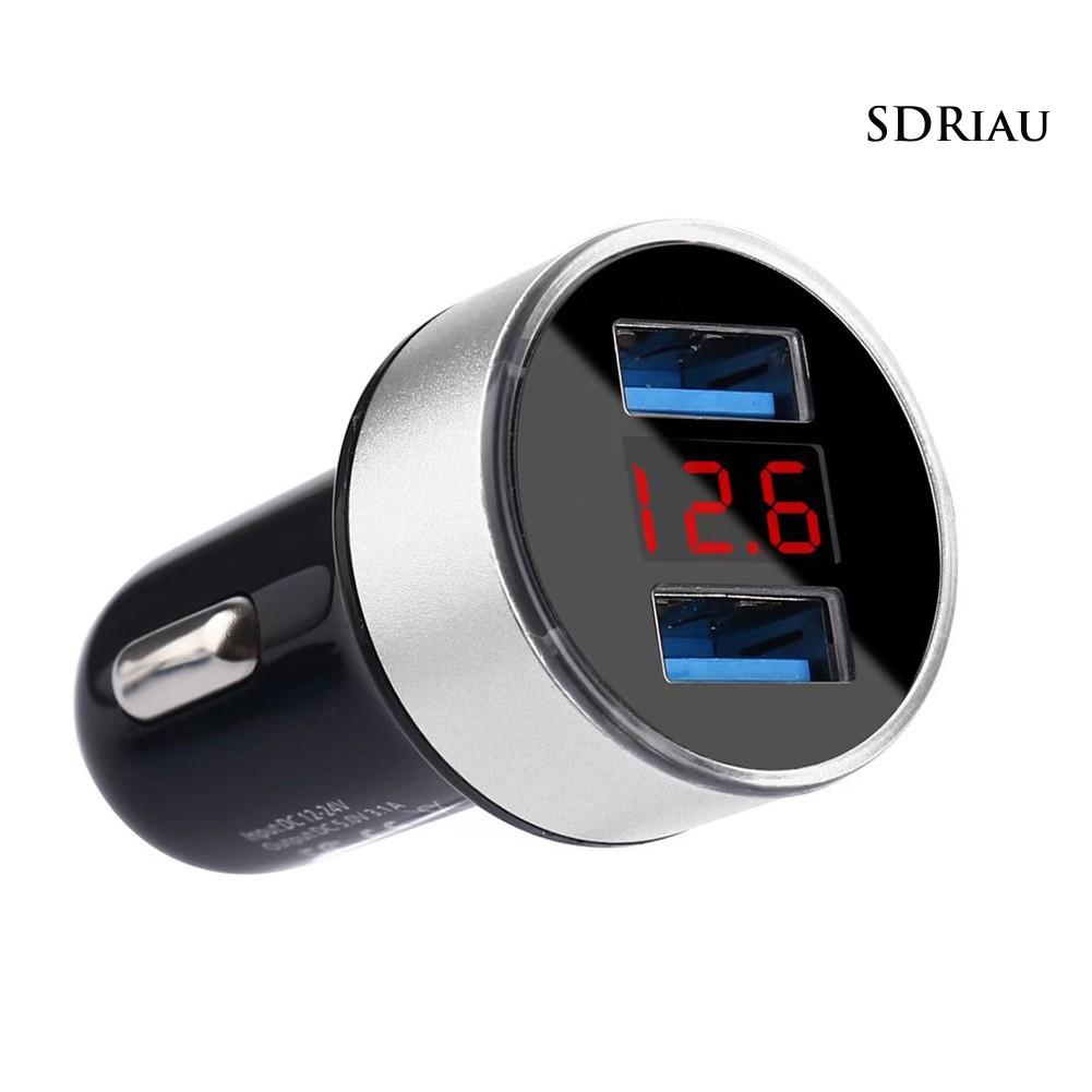 Tẩu Sạc Nhanh 3.1a Có Đèn Led Hiển Thị Cho Xe Hơi