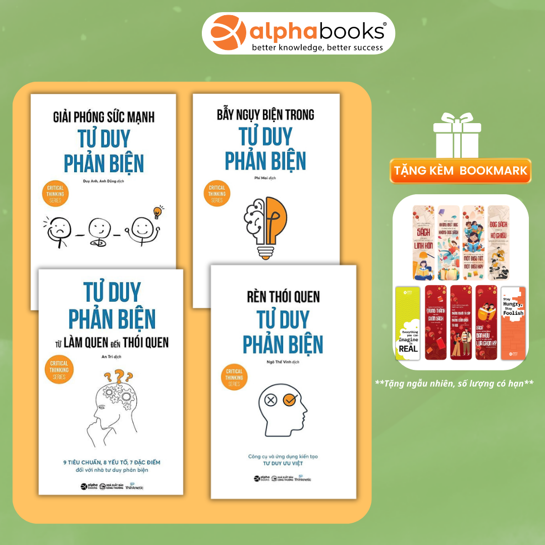 Combo 4 Cuốn Tư Duy Phản Biện Tư Duy Phản Biện - Từ Làm Quen Đến Thói Quen Rèn Thói Quen Tư Duy Phản Biện Bẫy Ngụy Biện Trong Tư Duy Phản Biện Giải Phóng Sức Mạnh Tư Duy Phản Biện