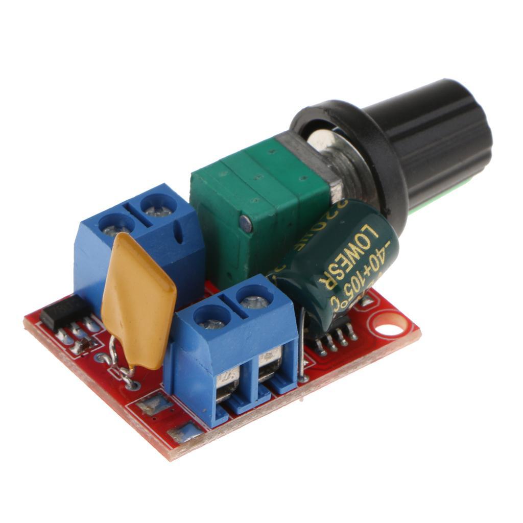 2-4pack Motor PWM Speed Controller 5A DC 3V-35V Speed Control Switch LED Dimmer
