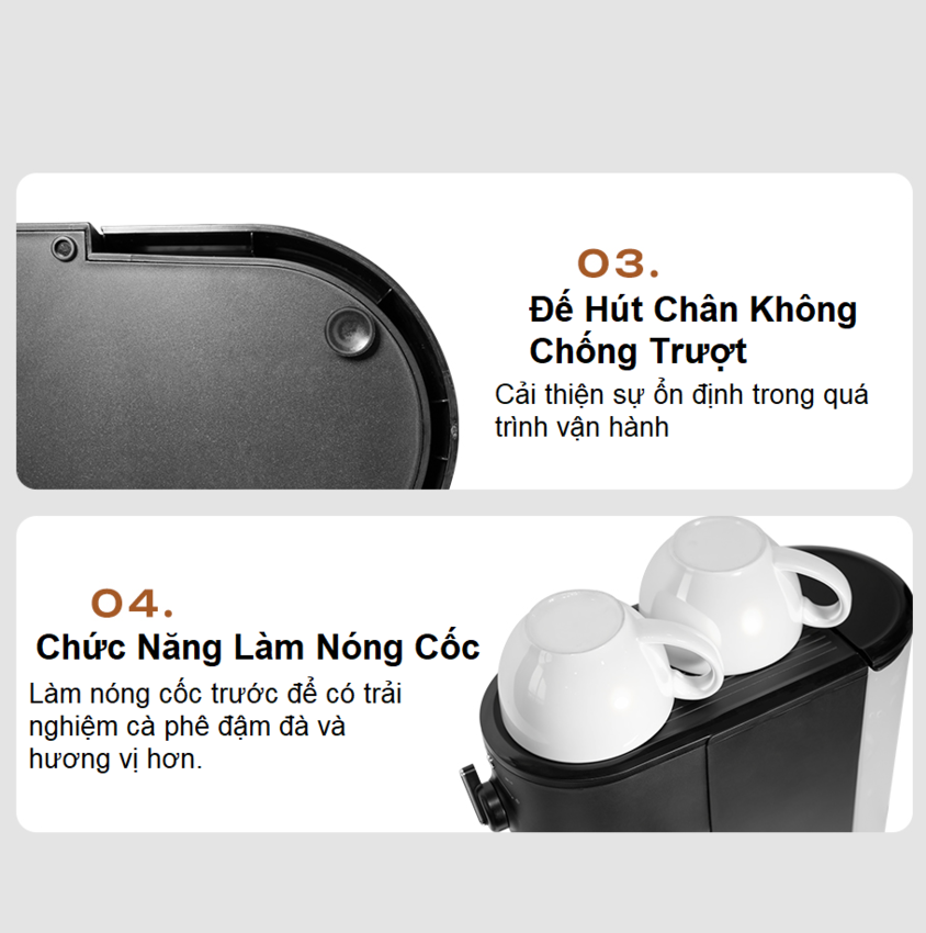 Máy pha cà phê Espresso, Cappuccino, Latte thương hiệu Mỹ cao cấp HiBREW H5B - Công suất 1500W, áp suất 15bar - Hàng nhập khẩu