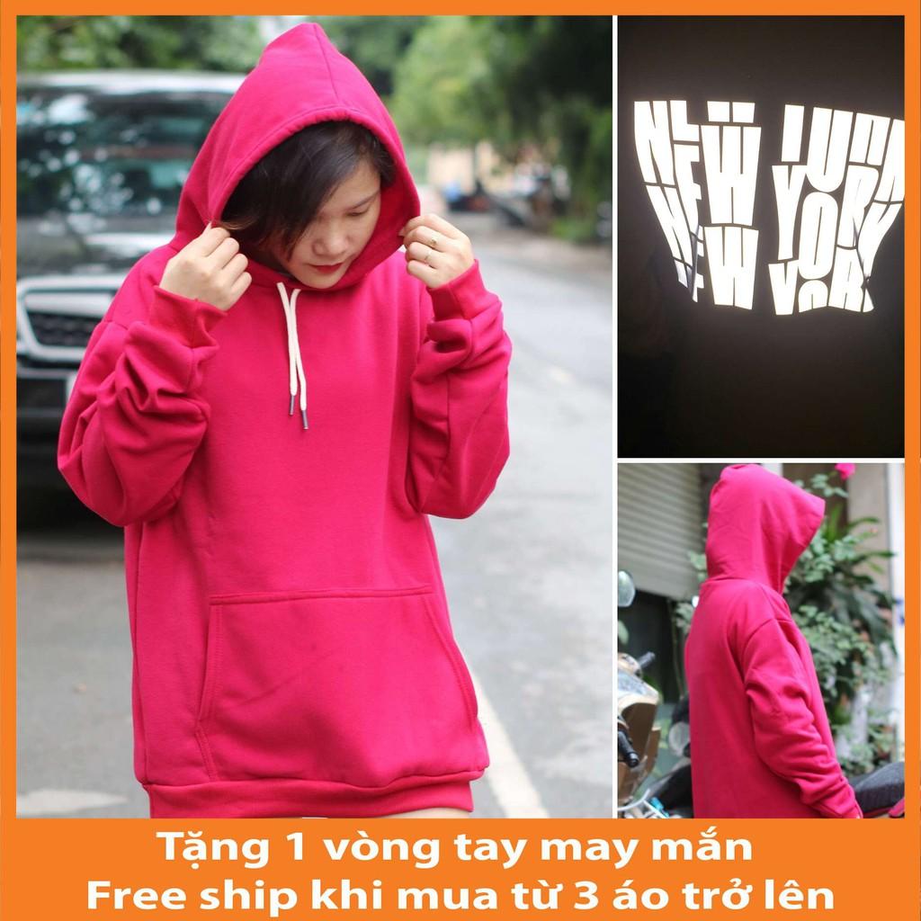 Áo Khoác Nỉ Hoodie Phản Quang Dày Dặn Có Mũ Full Size Nam Nữ Đều Mặc Được