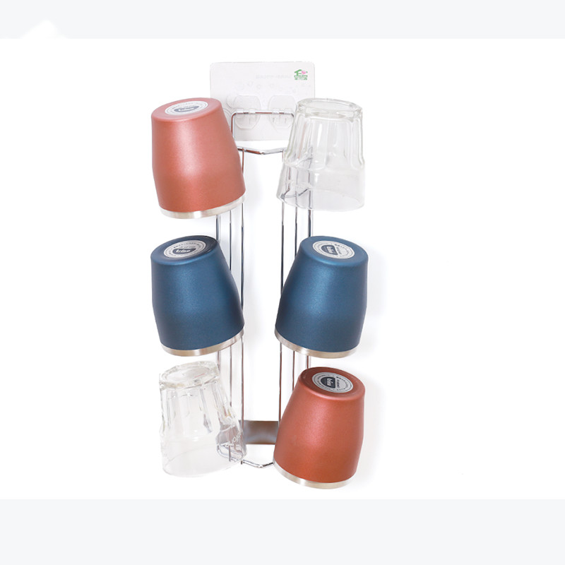 Kệ để cốc chén inox dán tường