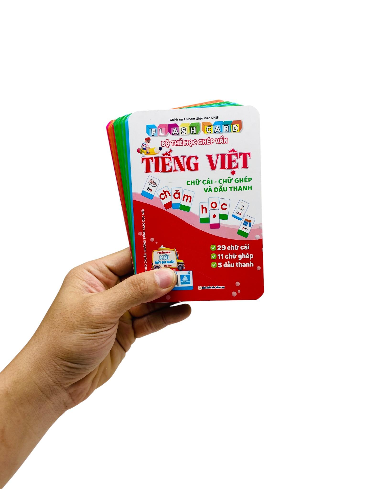 Sách - Flashcard - Bộ Thẻ Học Ghép Vần Tiếng Việt - Chữ Cái-Chữ Ghép Và Dấu Thanh (Tái Bản 2025)