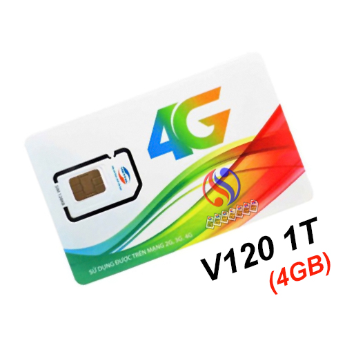 SIM 3G/4G VIETTEL V120N -4GB/NGÀY, MIỄN PHÍ NỘI MẠNG, MIỄN PHÍ 50 PHÚT NGOẠI MẠNG.- chính hãng