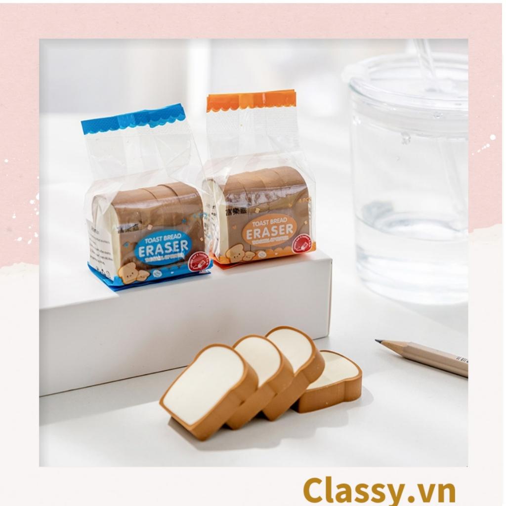 4 cục Gôm tẩy Classy hình bánh mì sandwich giúp tẩy sạch vết bút chì, không gây rách giấy PK1204