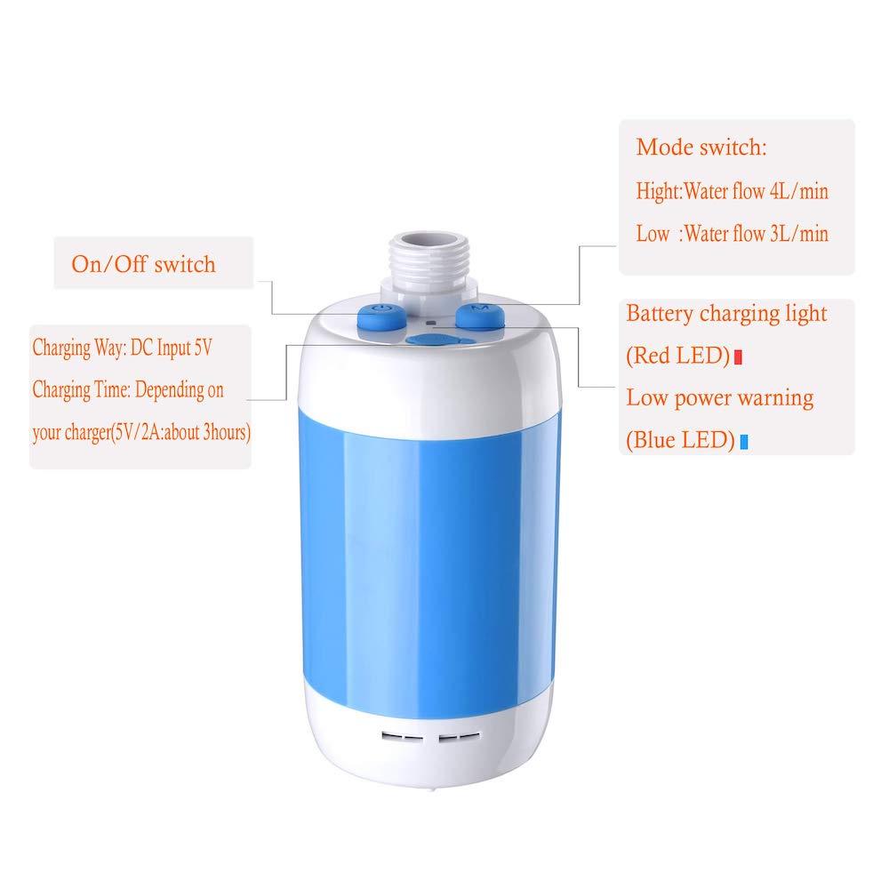 Bộ vòi hoa sen di động Tắm Gội du lịch Rửa Xe, Tưới Cây tiện dụng