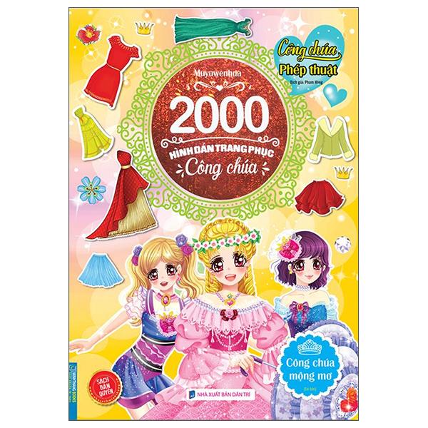 2000 Hình Dán Trang Phục Công Chúa - Công Chúa Mộng Mơ