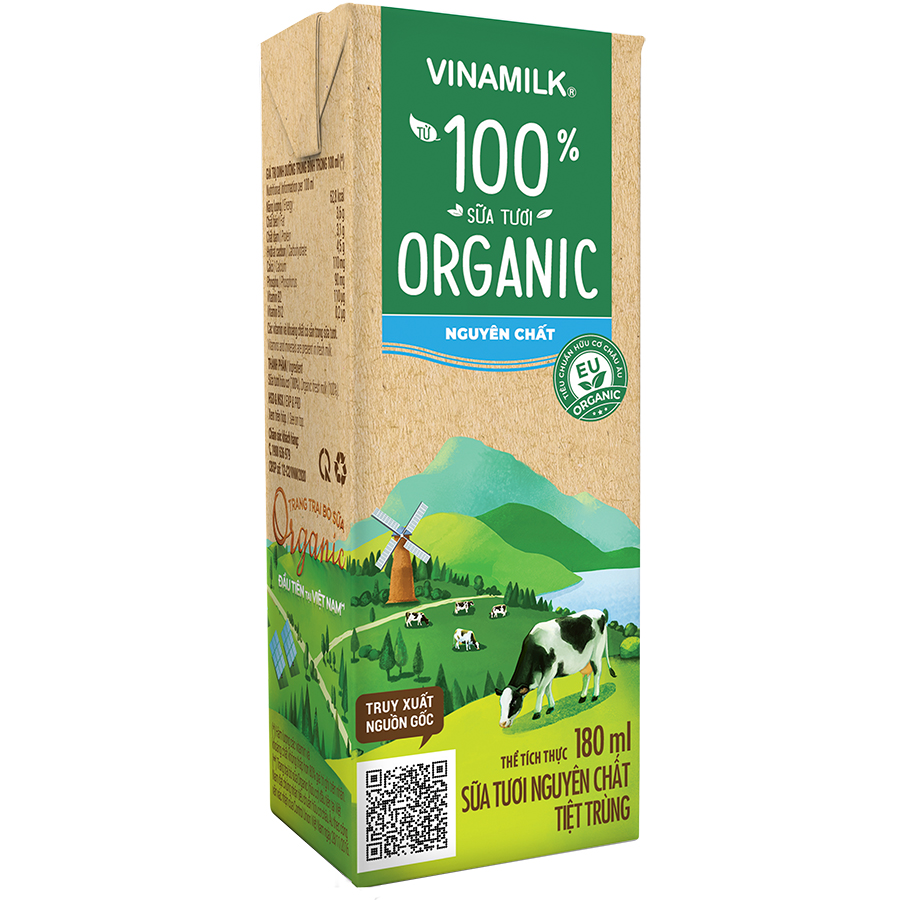 Thùng 48 Hộp Sữa Tươi Tiệt Trùng Vinamilk 100% Organic Nguyên chất