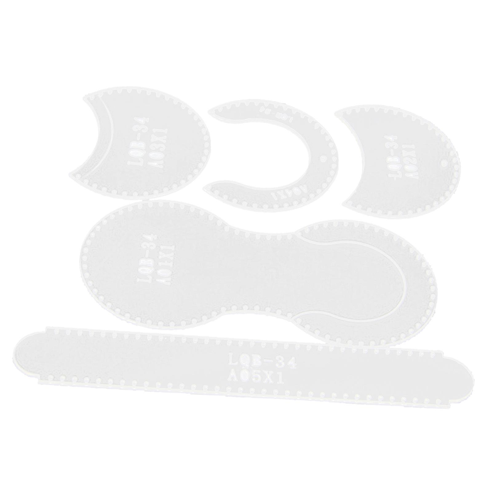 5x Clear Acrylic Wallet Pattern Stencil Leather Craft Sewing Template Board Tool