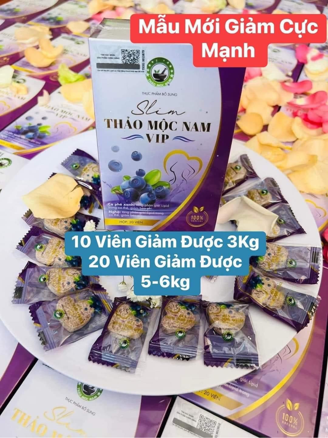 Giảm can Thảo Mộc Nam [ Kẹo SlimVip]. Hỗ trợ tăng cường chuyển hóa chất béo. Giúp gi mỡ máu, hỗ trợ giảm béo.