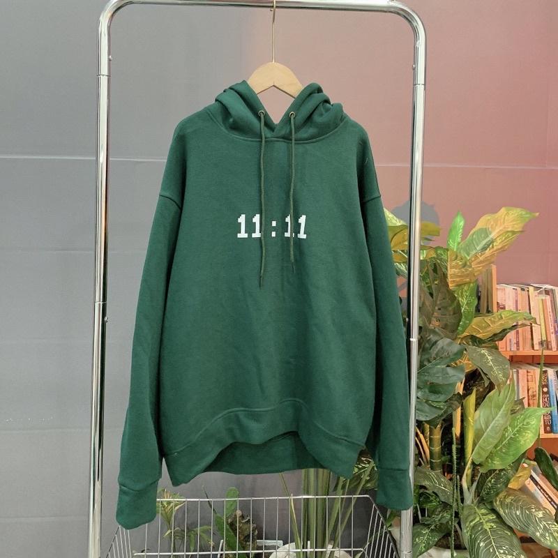 áo hoodie unisex xanh trendy 2022