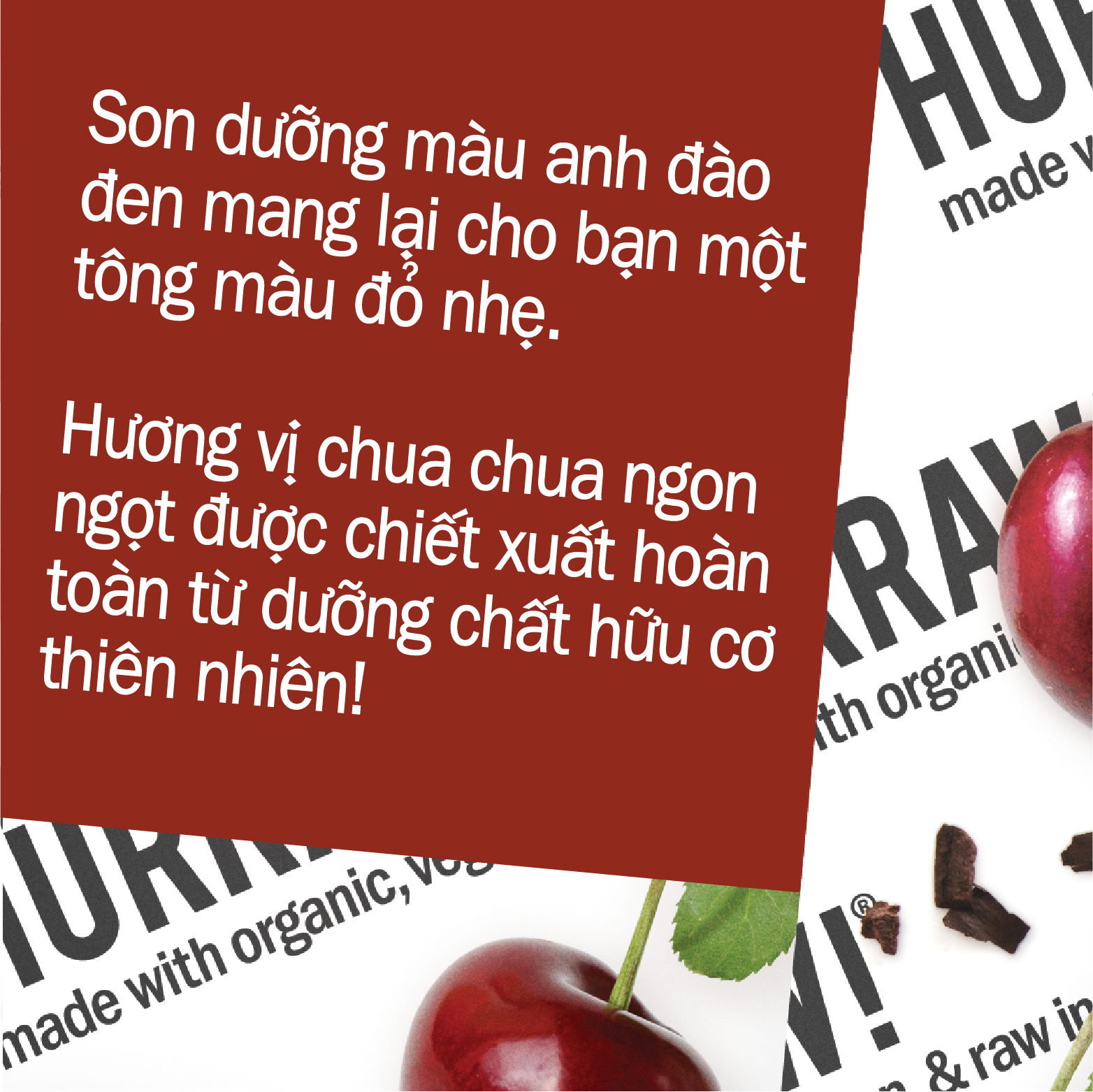 Son dưỡng môi Hurraw! Balm - Hương Anh Đào 4.8g/.17oz