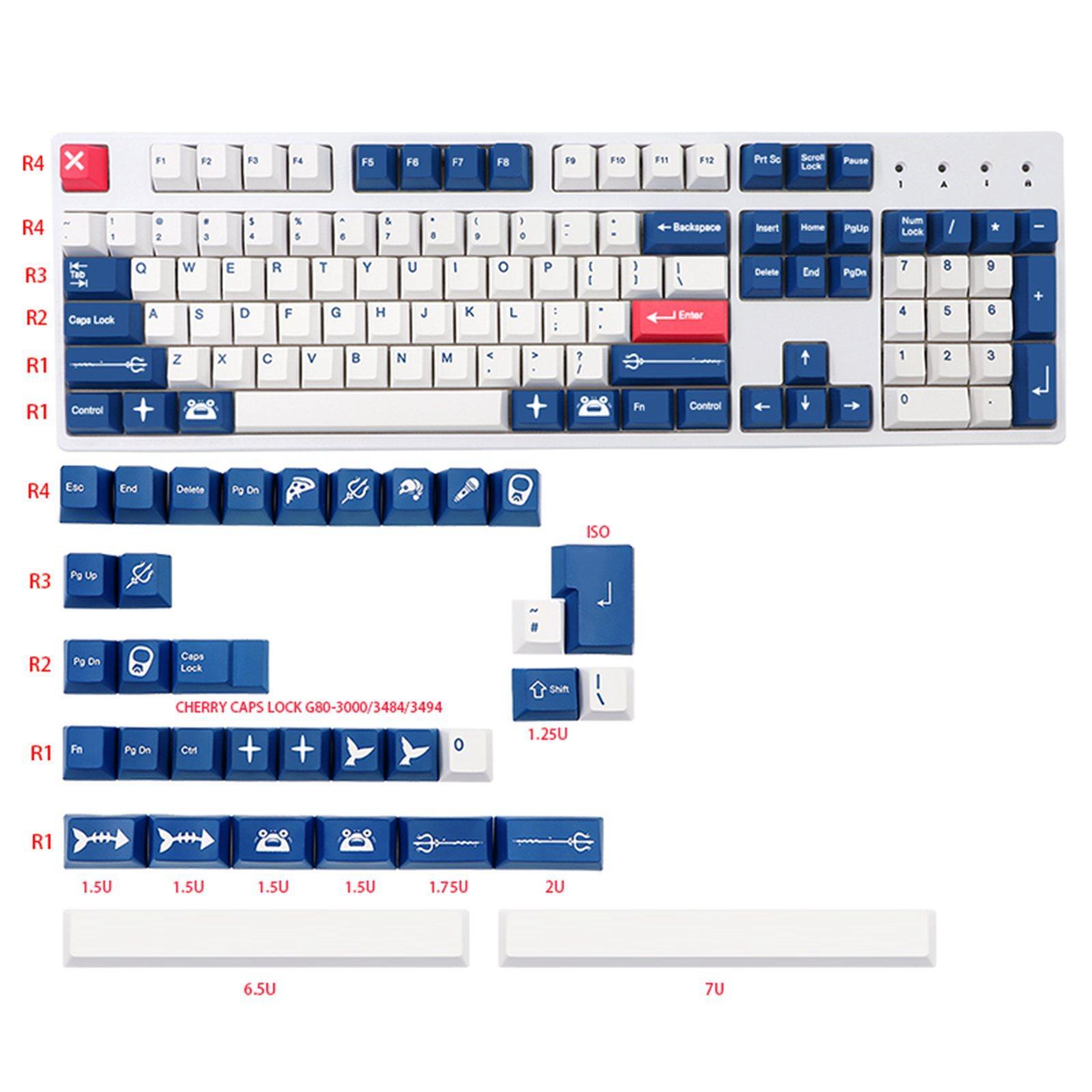 138-Key PBT Cherry for K65 K70 + Mechanical Keyboards