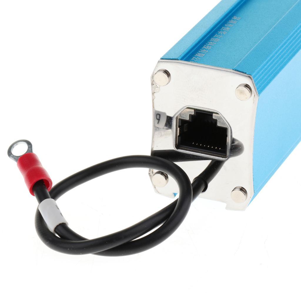 Blue 1000M RJ45 Ethernet Network Device Surge Protector Arrester#3