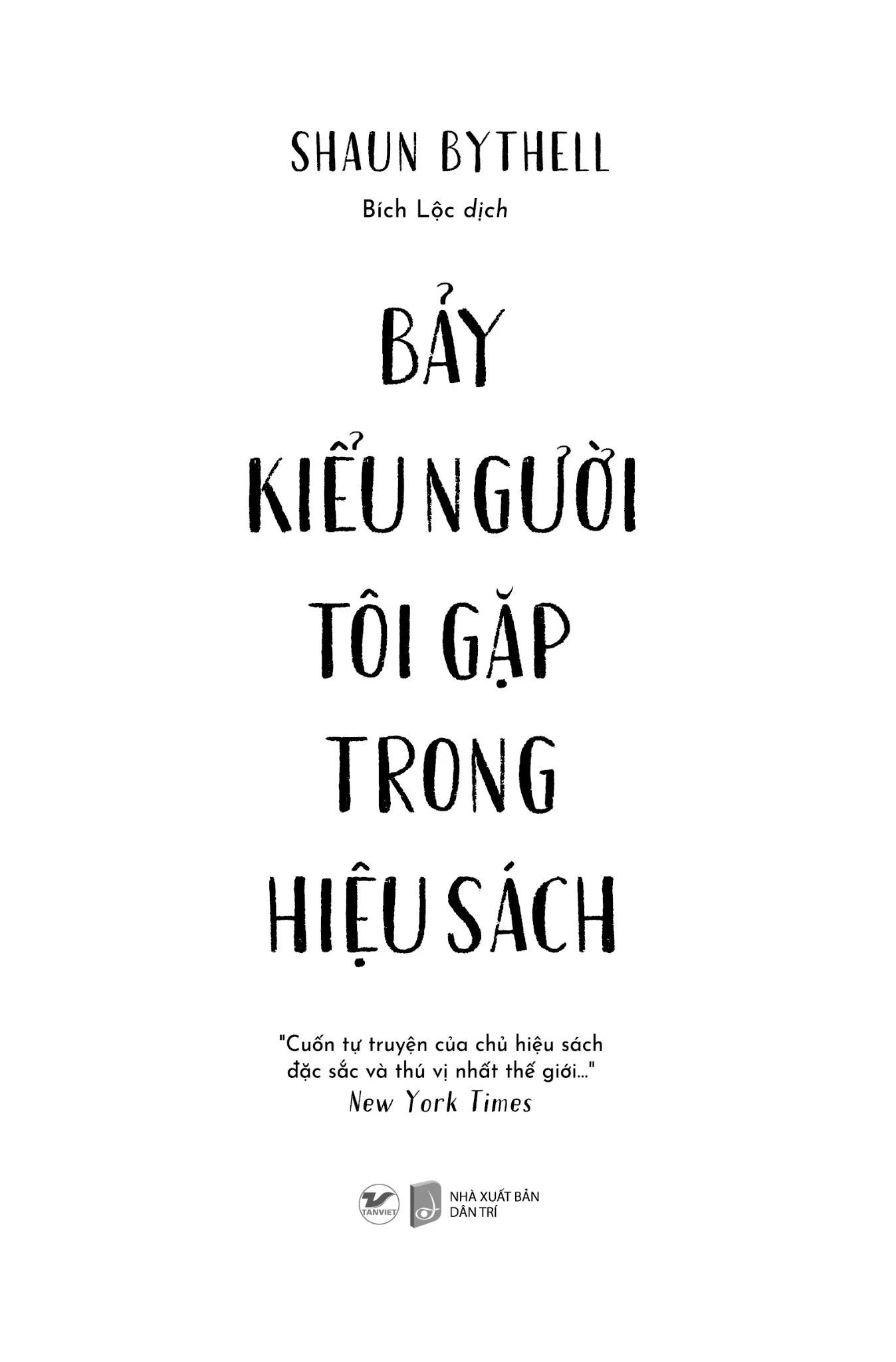 Bảy Kiểu Người Tôi Gặp Trong Hiệu Sách