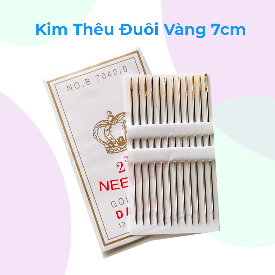 Kim Thêu Đuôi Vàng dài 7cm